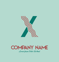 Initial letter X logo vector design template. Initial X minimalist logo template vector