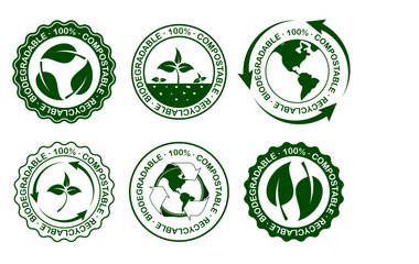 green bag concept or biodegradable plastic, reuse, reduce and recyclable concept. easy to modify