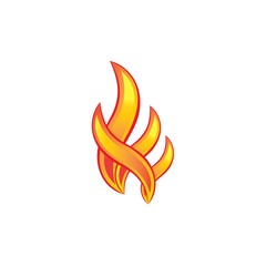 Fire Icon Logo Design Element