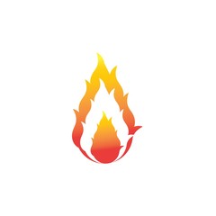 Fire Icon Logo Design Element