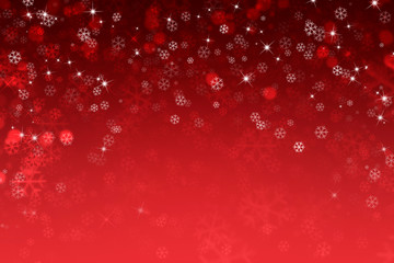 red christmas background with snowflakes
