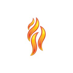 Fire Icon Logo Design Element