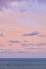 Clouds above a calm sea