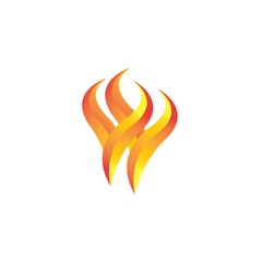 Fire Icon Logo Design Element