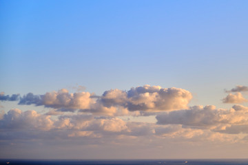 Clouds above a calm sea
