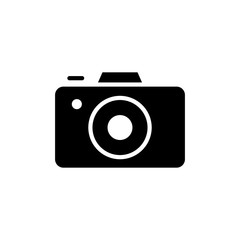 Camera Vector Glyph Icon, Solid Style.