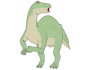 草食恐竜イグアノドンのイラスト