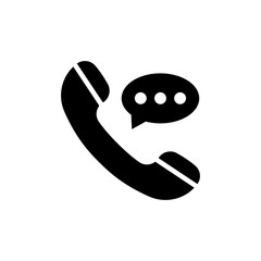 Phone Receiver Vector Glyph Icon, Solid Style.