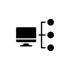 Networking Vector Glyph Icon, Solid Style.