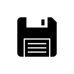 Floppy Vector Glyph Icon, Solid Style.
