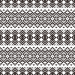 Pixel Geometric Ethnic pattern on white background. Ornament. Border. Seamless sample. It can be used as a background. Vector illustration
