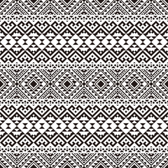 Geometric Ethnic Aztec Pattern Illustration Design in black and white color. design For Background, Frame, Border or Decoration. Ikat, geometric pattern, native Indian, Navajo, Inca Design