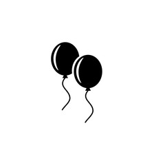 Balloon vector icon isolated on white background. Modern simple flat birthday balloon sign. Celebration, internet concept. Trendy vector helium ballon symbol for website, web button, mobile app. logo