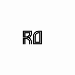Initial outline letter RO style template