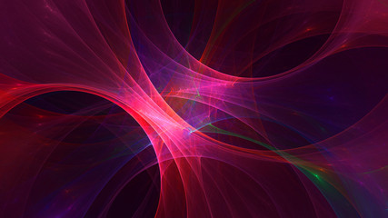 3D rendering abstract red fractal light background