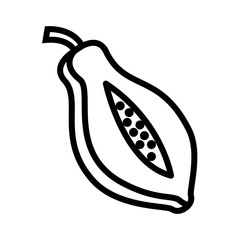Papaya Icon Vector Simple Design