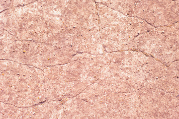 Dirty pink old wall with cracks. Texture. Copy space