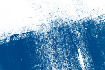 classic blue winter snow and white hand painted background texture with grunge brush strokes6 color of the 2020 year