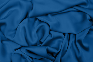 Background fabric blue shiny silk. concept for your design