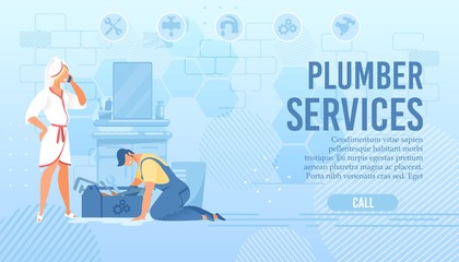 Plumber Online Service Flat Landing Page for Call