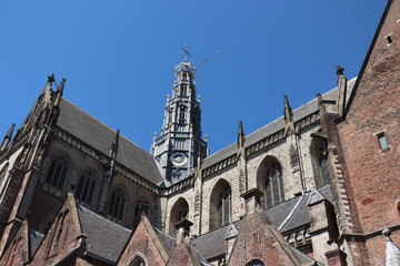 Haarlem, the Netherlands - July 8th 2018: Saint Bavo Church