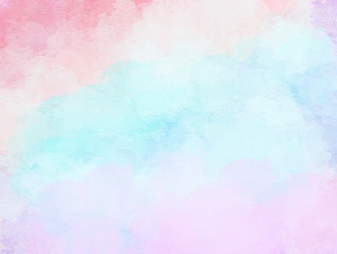 Watercolor paint like gradient background pastel ombre style. Iridescent template for brochure, banner, wallpaper, mobile screen. Neon hologram theme © Nalinee