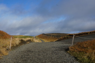 Skutustadir pseudo craters in Myvatn Iceland