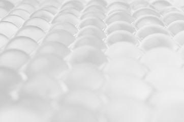 Fototapeta premium White transparent balls as modern science abstract background.