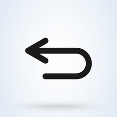 Back arrow Simple vector modern icon design illustration.