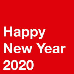 happy new year 2020. red greeting background