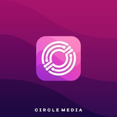 Fototapeta premium Digital Media Icon Application Illustration Vector Template