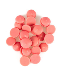 strawberry chocolate chips isolated on white