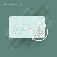 Modern flat design isometric concept of Seo Optimization for website and mobile website.