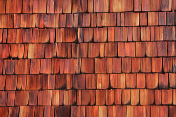 vintage reddish brown shingles background