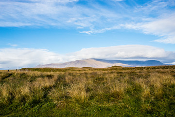 hiking in the mountains of Iceland