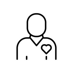 Black line icon for behavior