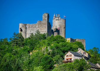 Fototapeta premium Najac, Aveyron, Occitanie, France.
