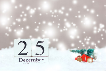 wooden christmas date with background