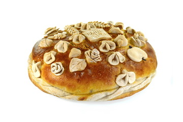 Homemade decorated Serbian slava bread 