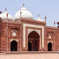 Entrance of Kau Ban Mosque inside the Taj Mahal Complex. UNESCO World Heritage in Agra, Uttar...