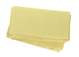 dough for lasagna isolated on white 