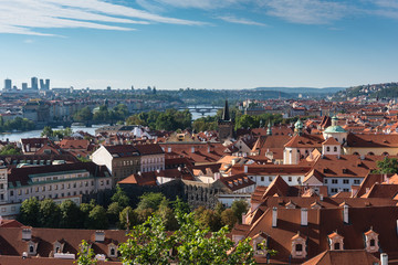 Fototapeta na wymiar View of Prague from th castel in old town Czech Republic