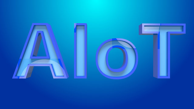 AIOT Text 3D Illustration