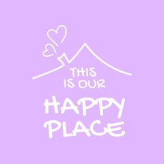 Happy place home decor graphic