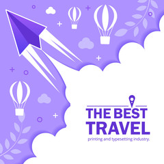 Travel and tourism banner template - Vector Illustration