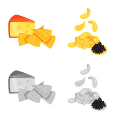 Vector illustration of taste and seasonin sign. Collection of taste and organic vector icon for stock.