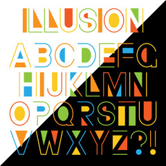 Set of colorful letters. Vector graphic alphabet symbols.
