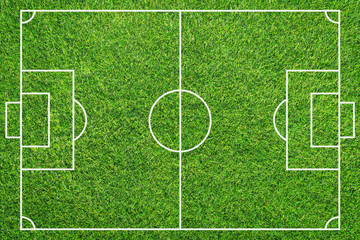 Soccer field on green grass © ytemha34