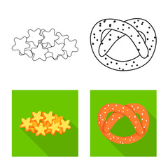 Isolated object of Oktoberfest and bar icon. Collection of Oktoberfest and cooking stock vector illustration.