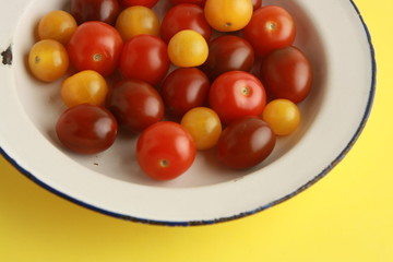 Three varieties of cherry tomatoes